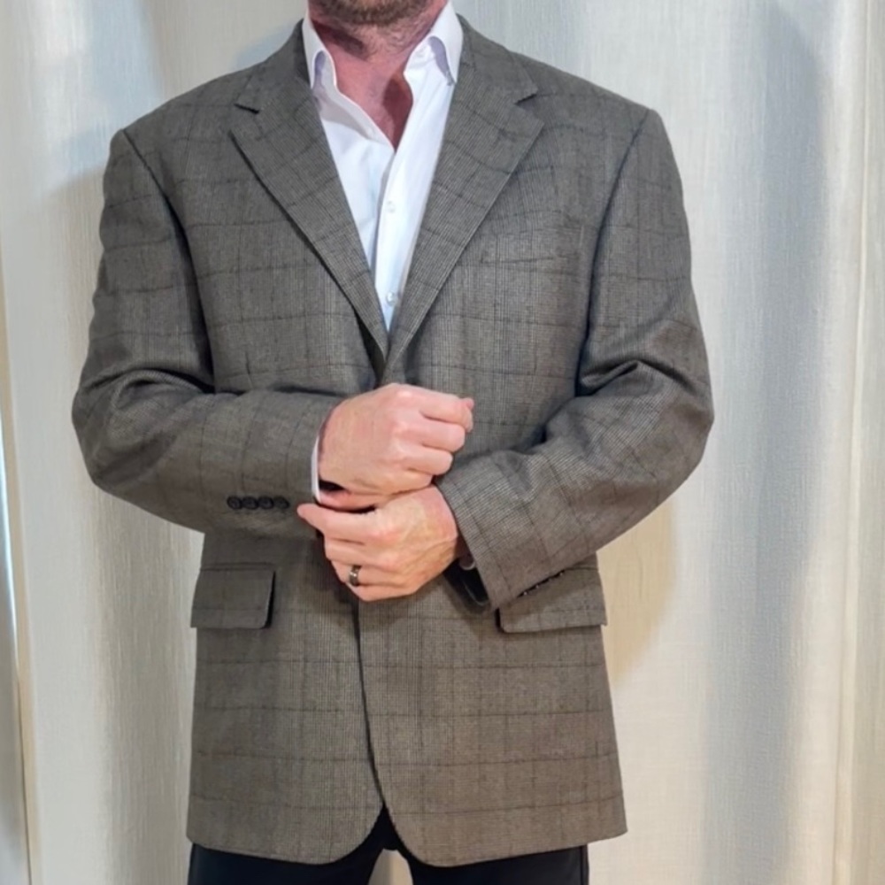 OSCAR DE LA RENTA Men 44 R. Wool Cashmere blend. Sports Blazer Jacket